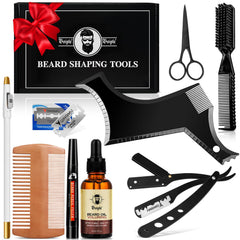 WOZUTUNT beard shaper kit front view for precise trimming and clean lines.