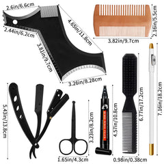 WOZUTUNT beard straightener and razor close-up highlighting sharp edge for confident grooming.