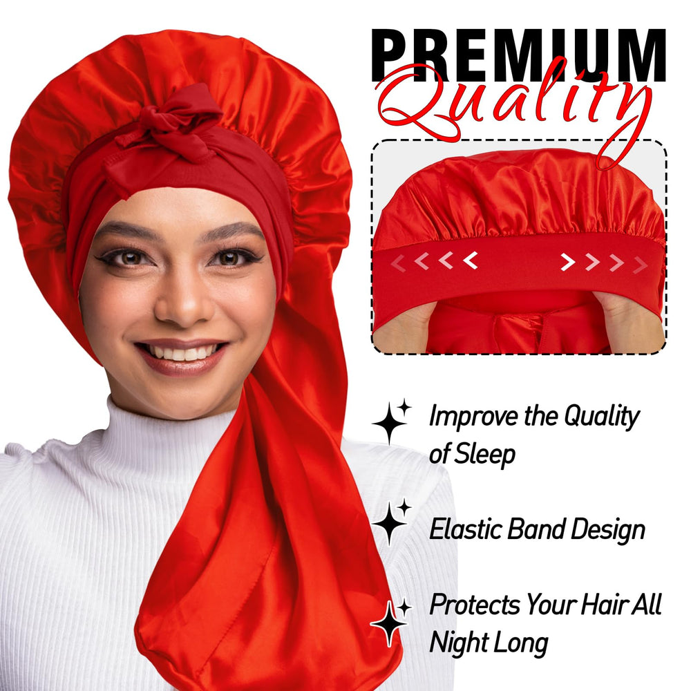 WOZUTUNT bonnet with elastic band provides secure fit without tightness for restful nights