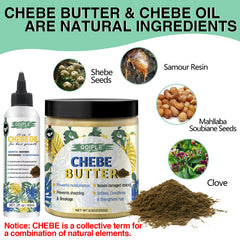 WOZUTUNT Chebe hair growth oil top view emphasizing lightweight application for daily use.