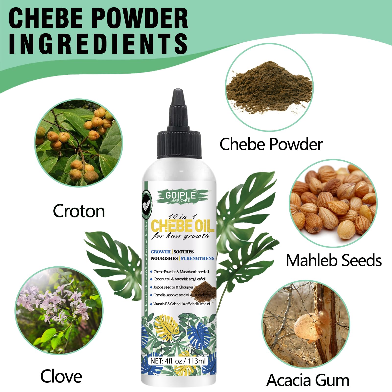 WOZUTUNT Chebe oil pour action highlights quick application