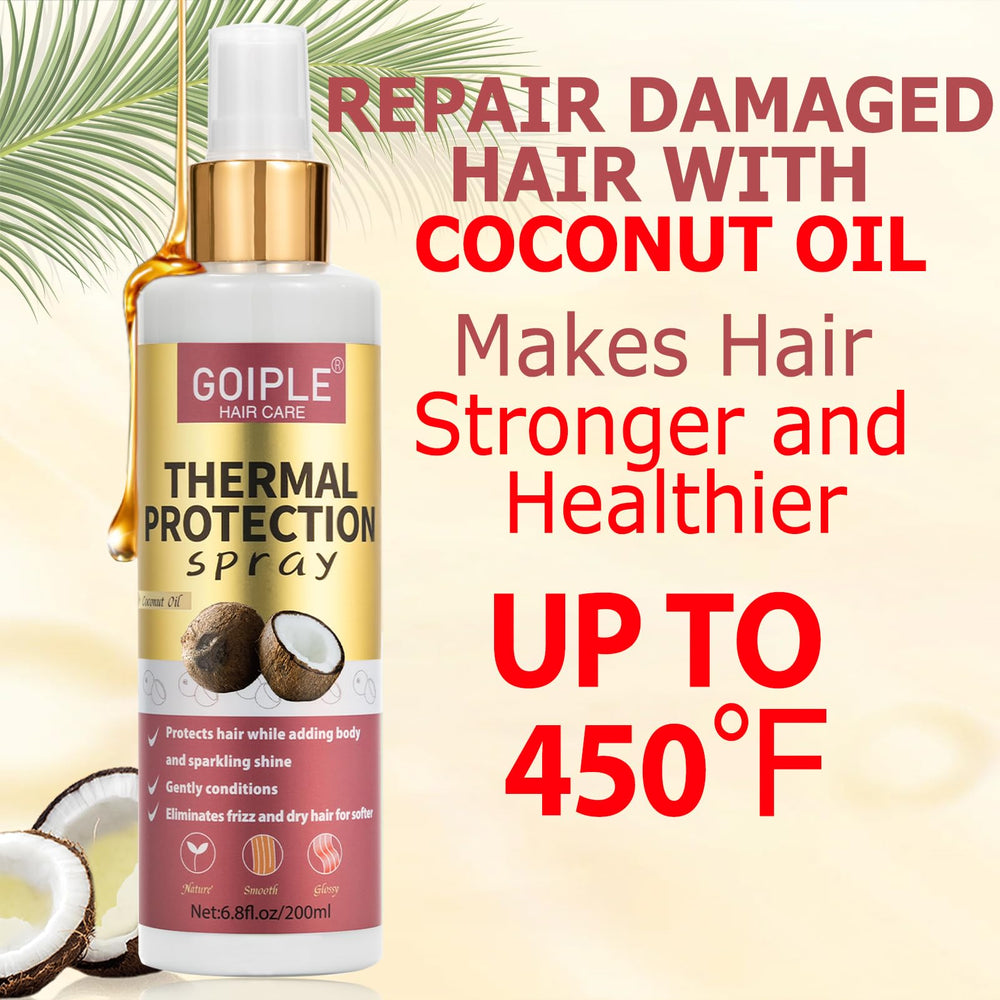 WOZUTUNT coconut heat protection spray ingredients show coconut and castor oils for moisture