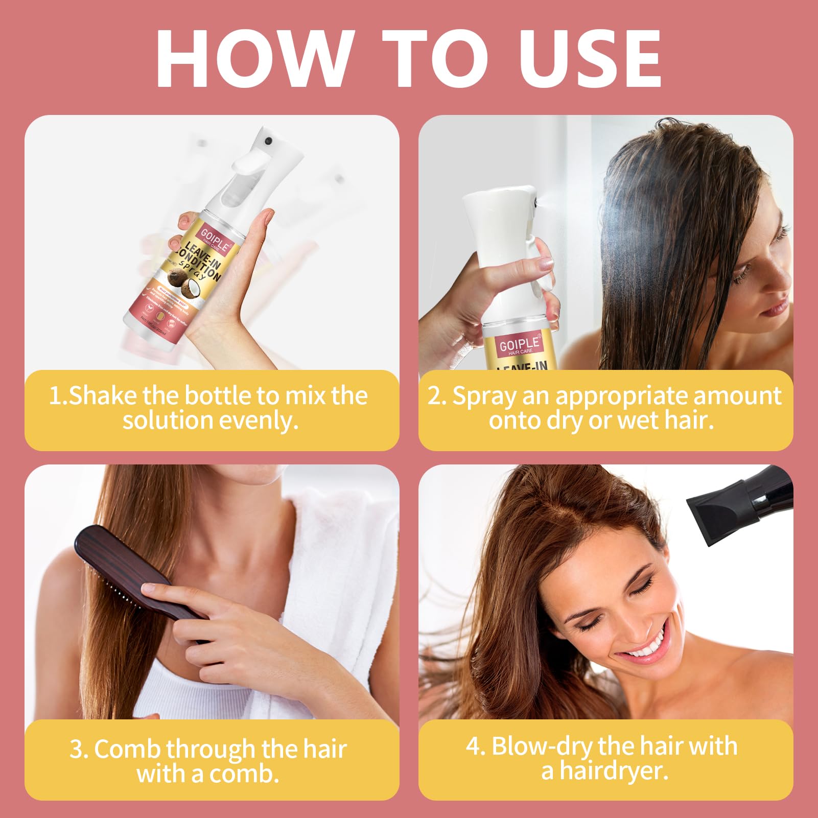 WOZUTUNT coconut oil nourishment penetrates strands for healthier-feeling hair