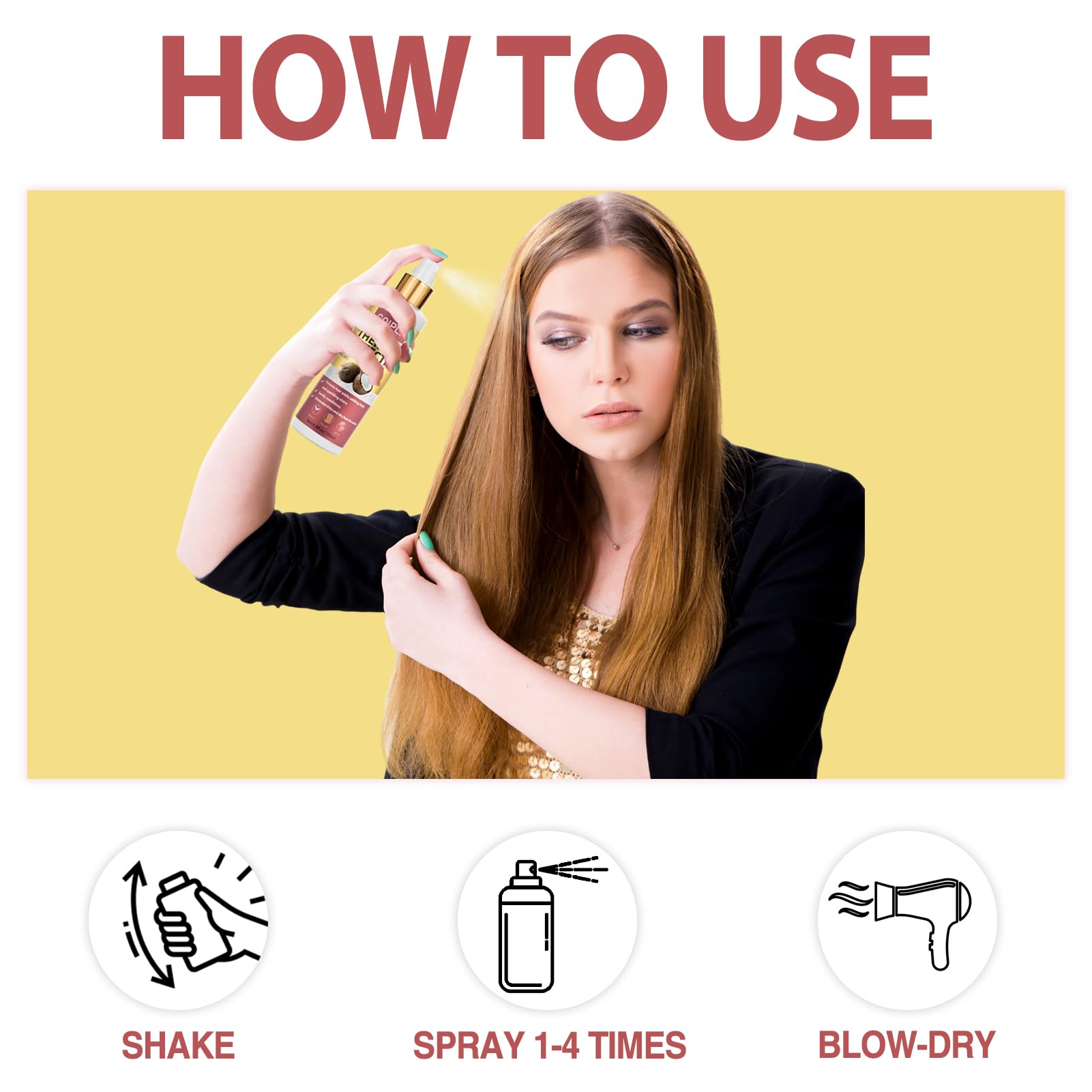 WOZUTUNT hair shine enhancement after use with healthier-looking strands