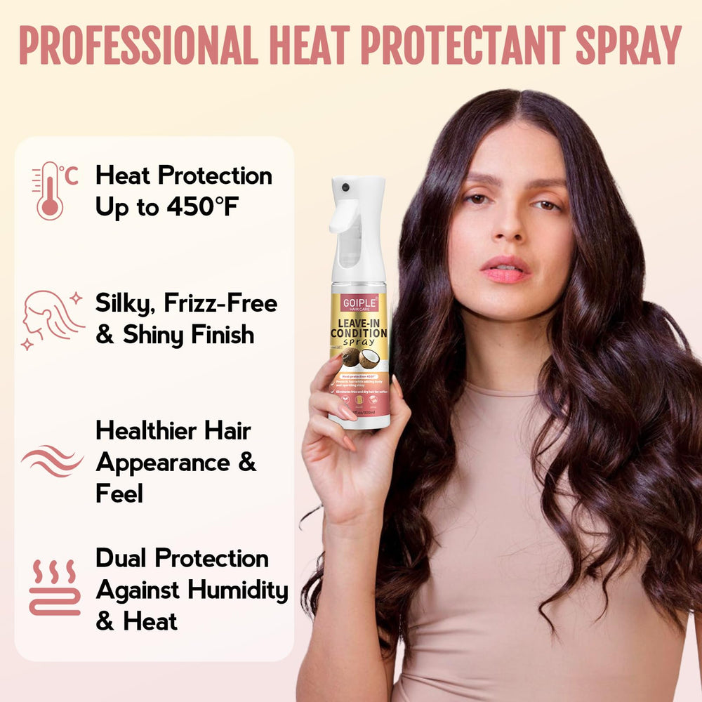 WOZUTUNT heat protectant spray mist application ready to use on damp hair