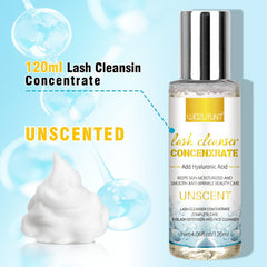 WOZUTUNT lash cleanser foaming lather provides gentle daily lash care