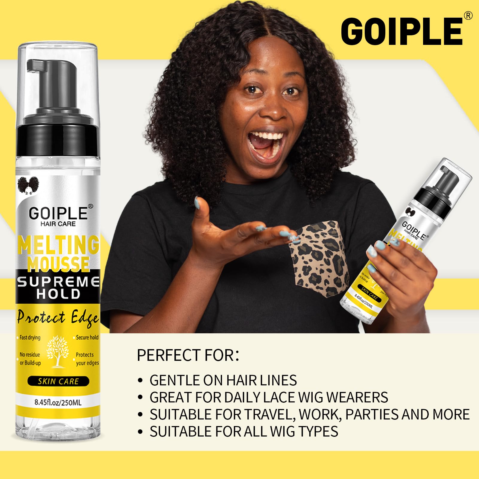 WOZUTUNT long-lasting-hold keeps wigs secure throughout the day.
