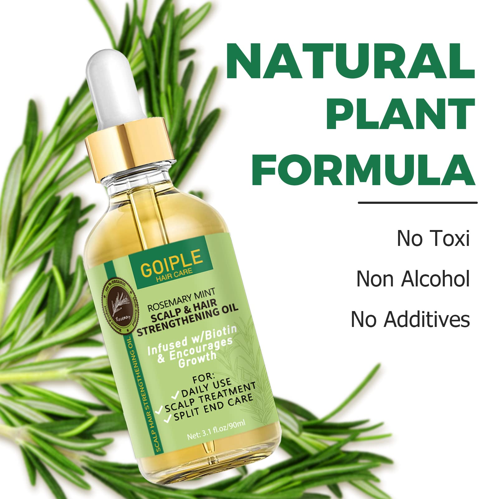 WOZUTUNT Rosemary Oil for dry scalp relief in routine