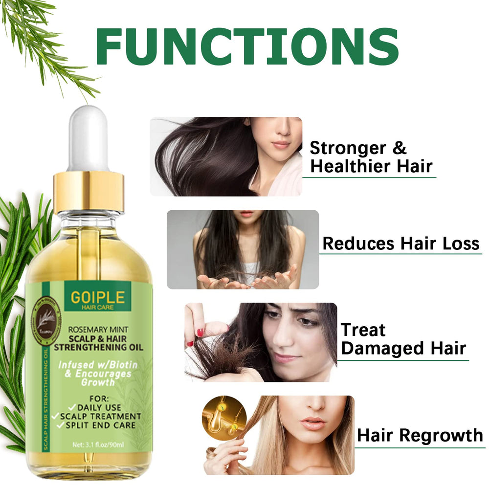 WOZUTUNT Rosemary Oil on hair for shine and frizz reduction