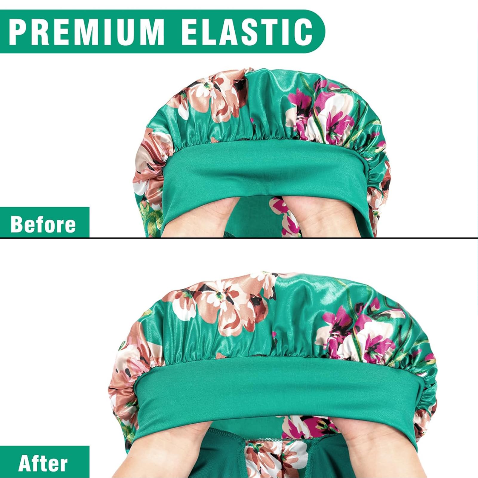 WOZUTUNT soft breathable bonnet provides comfortable sleep during night routines