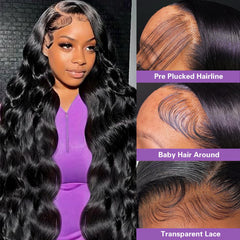 WPRWPR 13x6 HD lace front highlights natural hairline with baby hairs for realistic styling options.