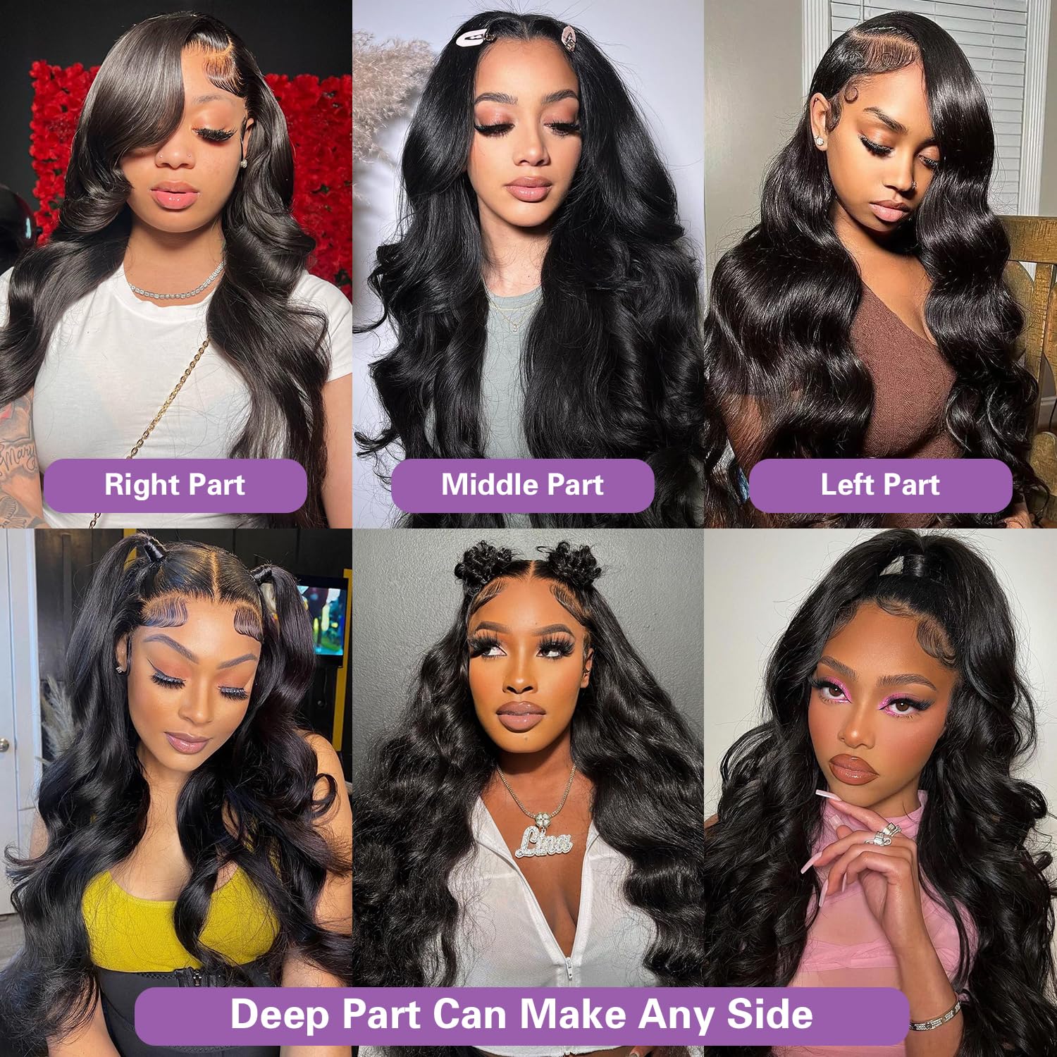WPRWPR 180% density body wave wig feels full, balanced, and easy to style.