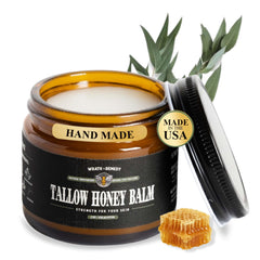 Wrath & Remedy beef tallow 2oz eucalyptus jar close-up for deep hydration