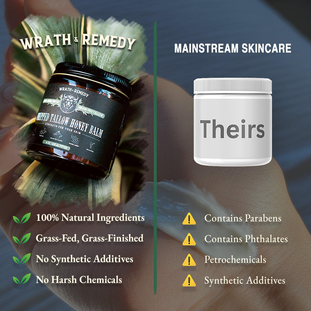 Wrath & Remedy concentrated tallow with eucalyptus aroma for facial care