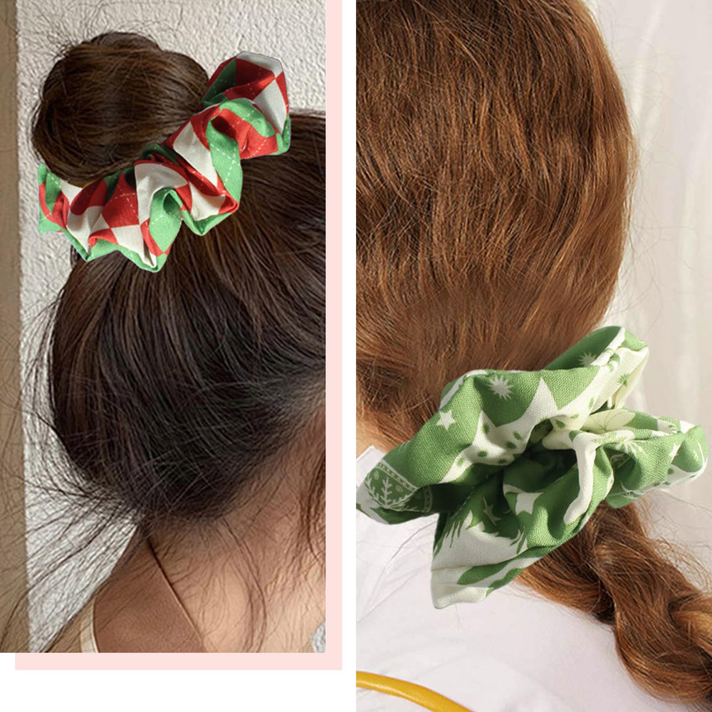 WRBAJIS festive colors scrunchies set for versatile holiday looks
