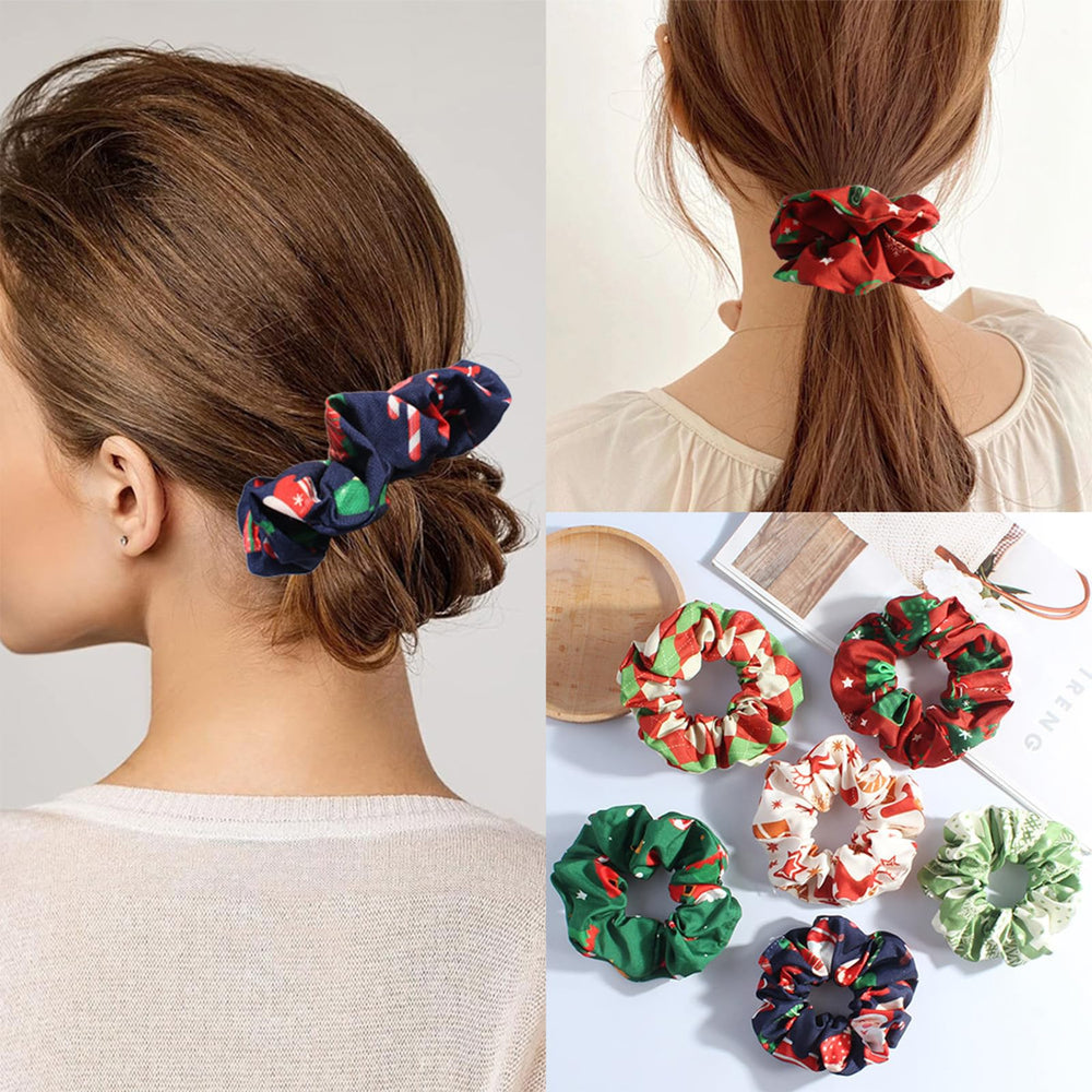 WRBAJIS snowman scrunchie cute winter-accessory for parties