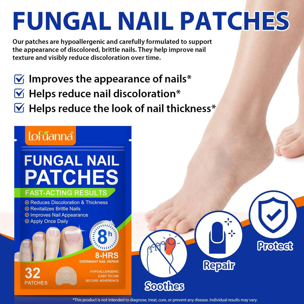 WRFAATGO toenail patches close-up delivering moisture to the nail plate.