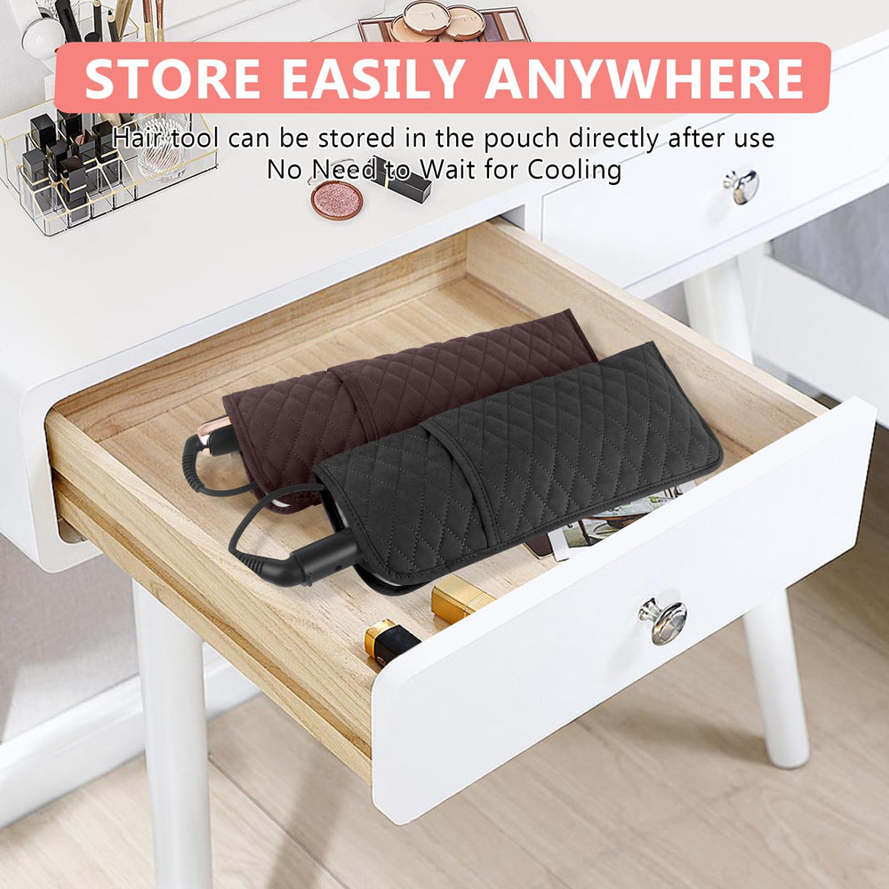 WRORUNER portable travel case for hot styling tools at gym or salon