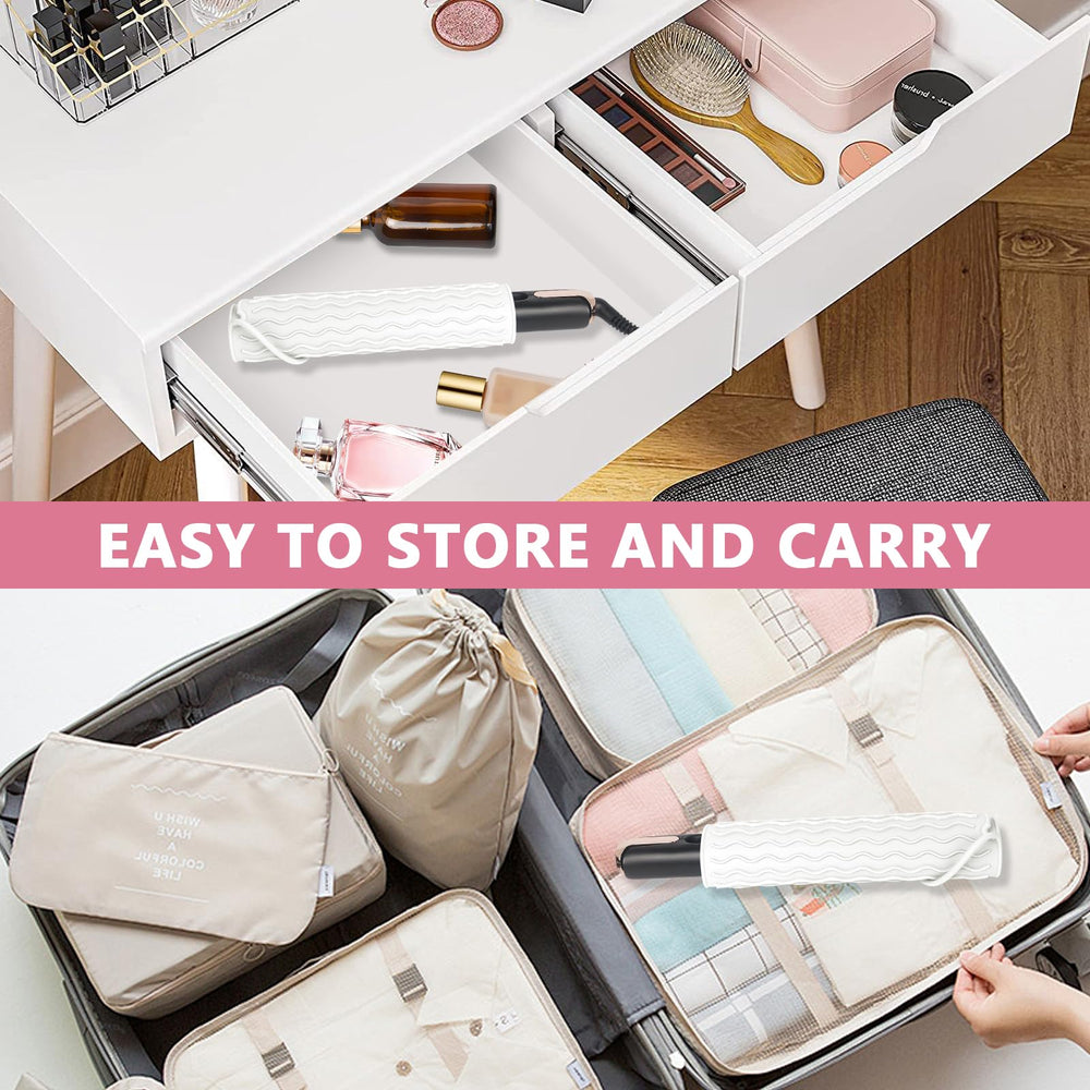 WRORUNER travel-vanity-kit fits in luggage for on-the-go styling.