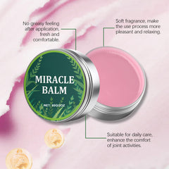 WRTHYT Miracle Balm applied to hands delivering lasting moisture.
