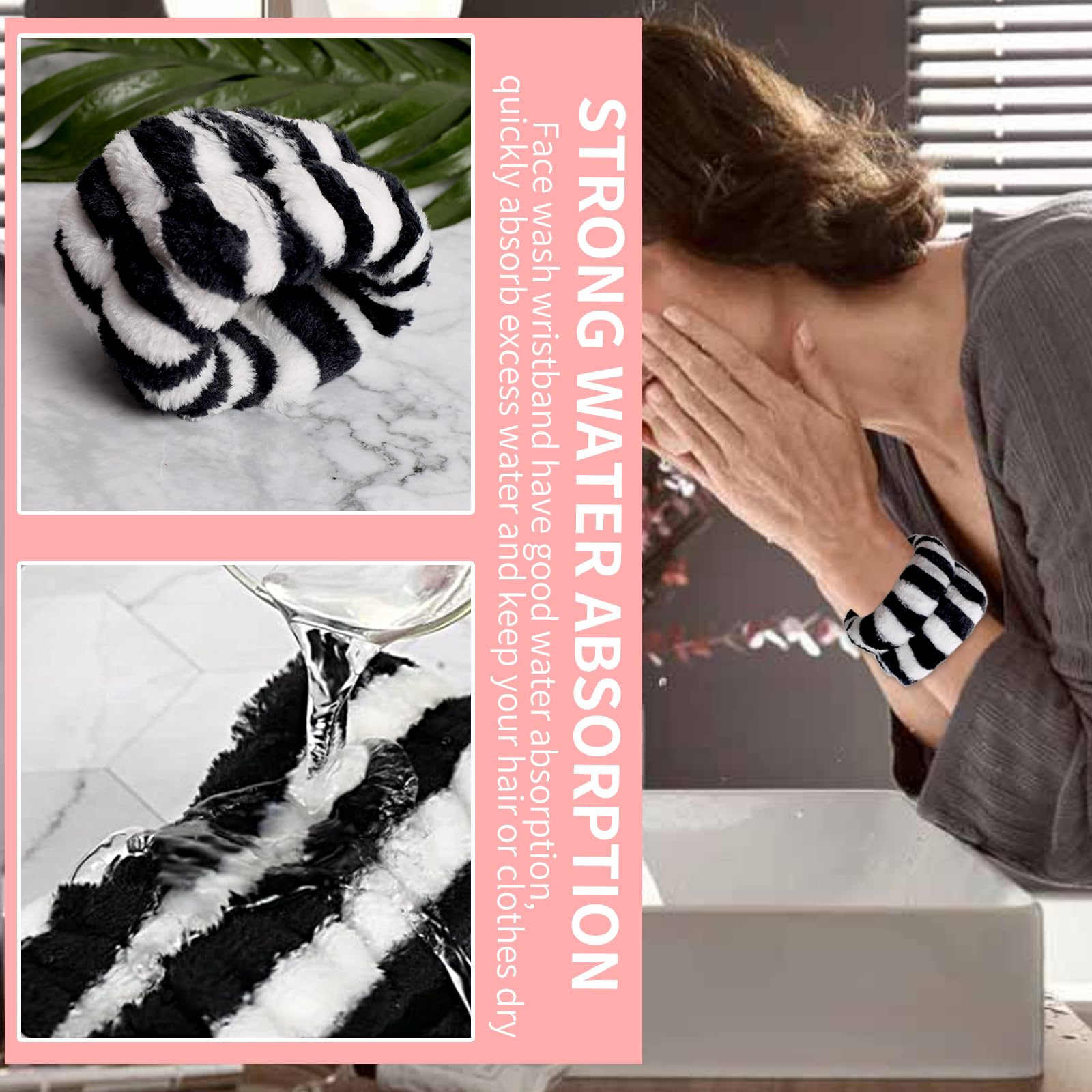 WSYUB headband width 2-08 inch provides soft, snug support during cleansing.