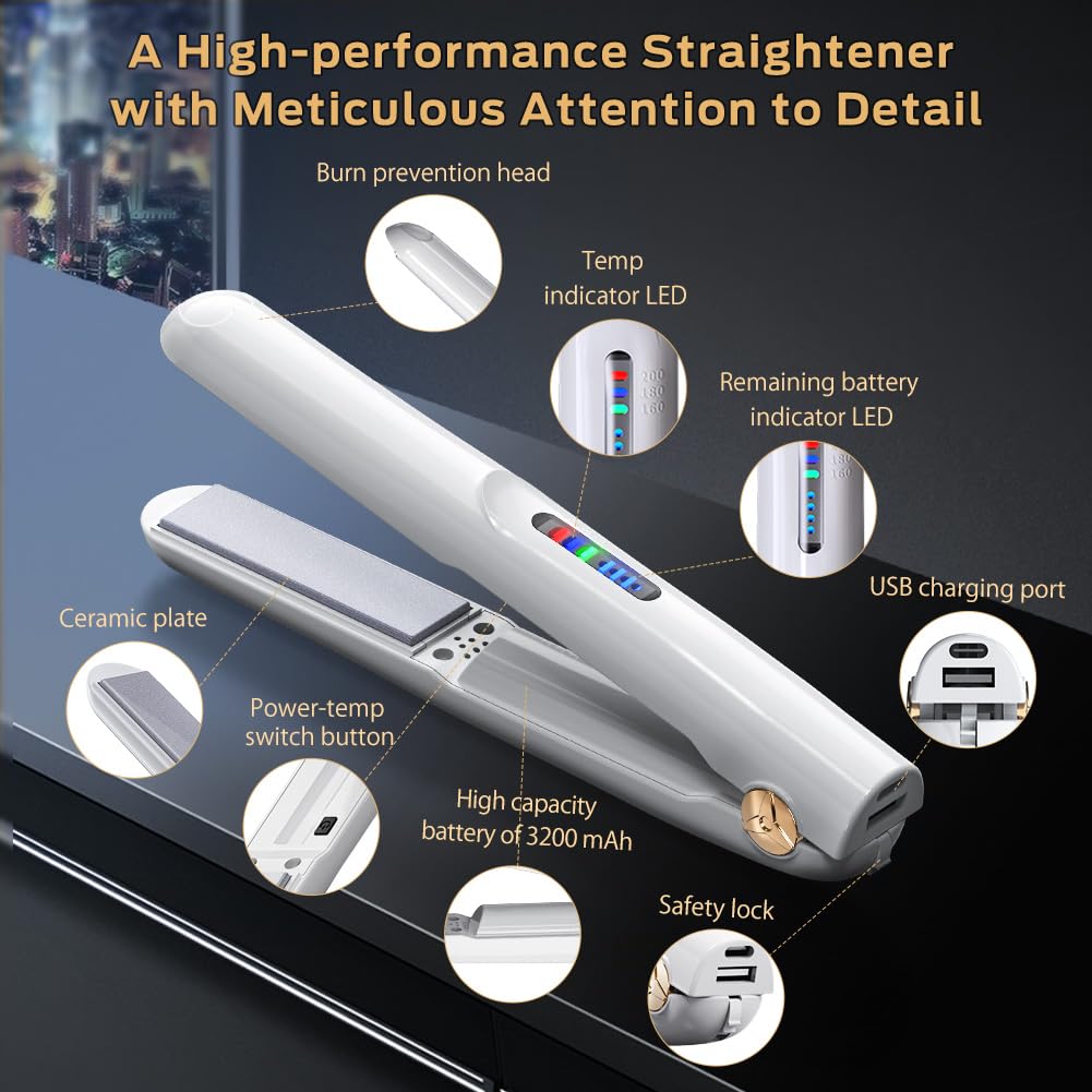 WSATFB included pouch keeps your cordless straightener safe while traveling.