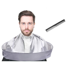 Wsevinn hair cutting cape in silver foldable design for compact storage