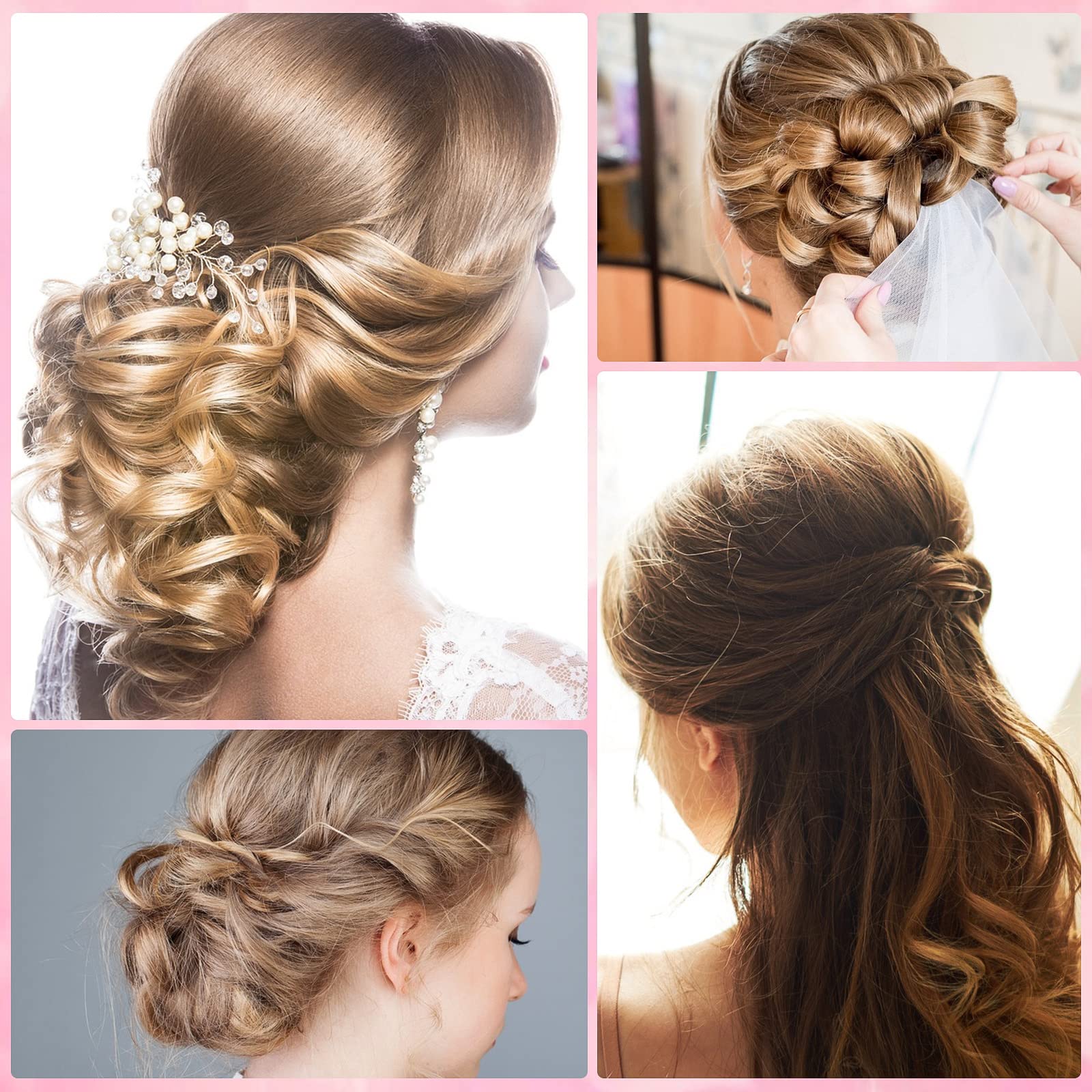 WSICSE party wedding hair pins brown secure updos for elegant events