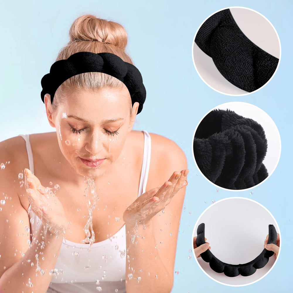 WSICSE spa headband size 7.08x6.69 inches fits most users comfortably.