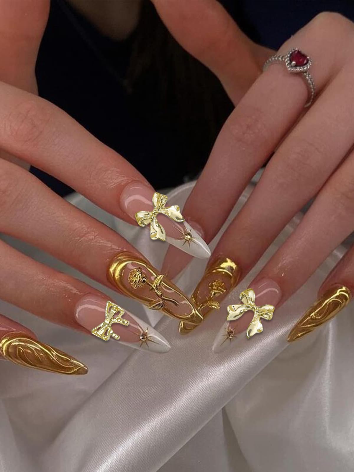 WSimily 3D elegant bows design details—versatile for nails, crafts, and gifts