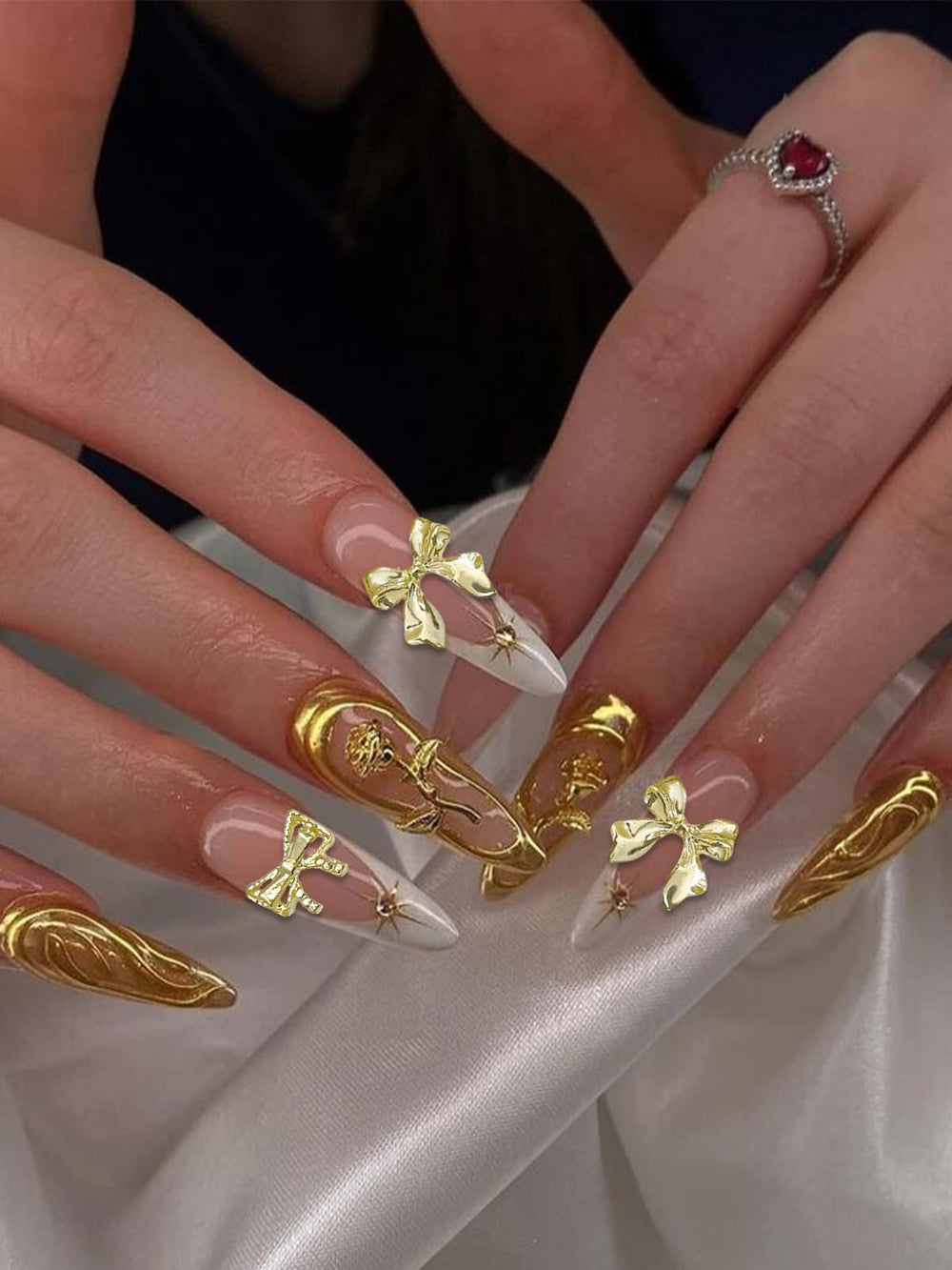 WSimily 3D elegant bows design details—versatile for nails, crafts, and gifts