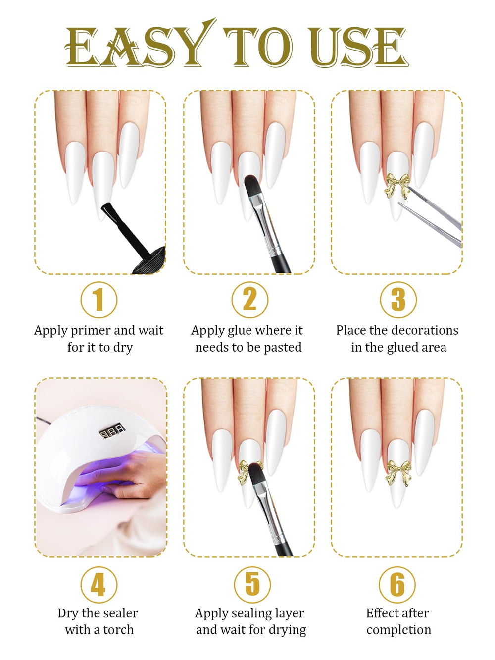 WSimily easy-apply bow charms for salon-at-home looks—quick shimmer upgrade