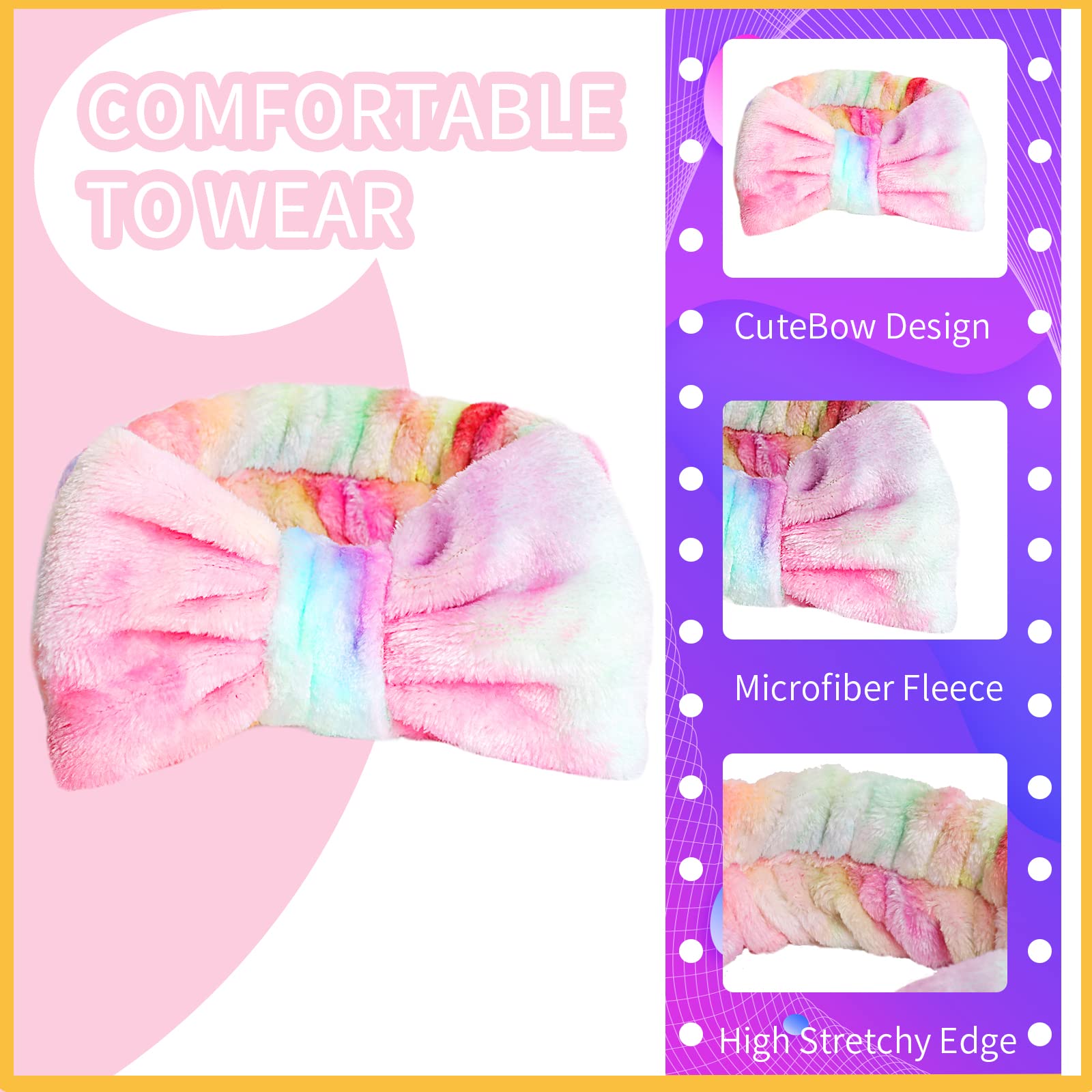 WSYUB spa headband for makeup removal routine keeps accessories dry.