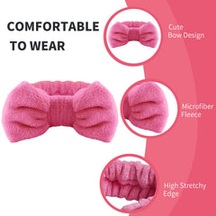 WSYUB spa headband watermelon-red closeup fabric detail and fit