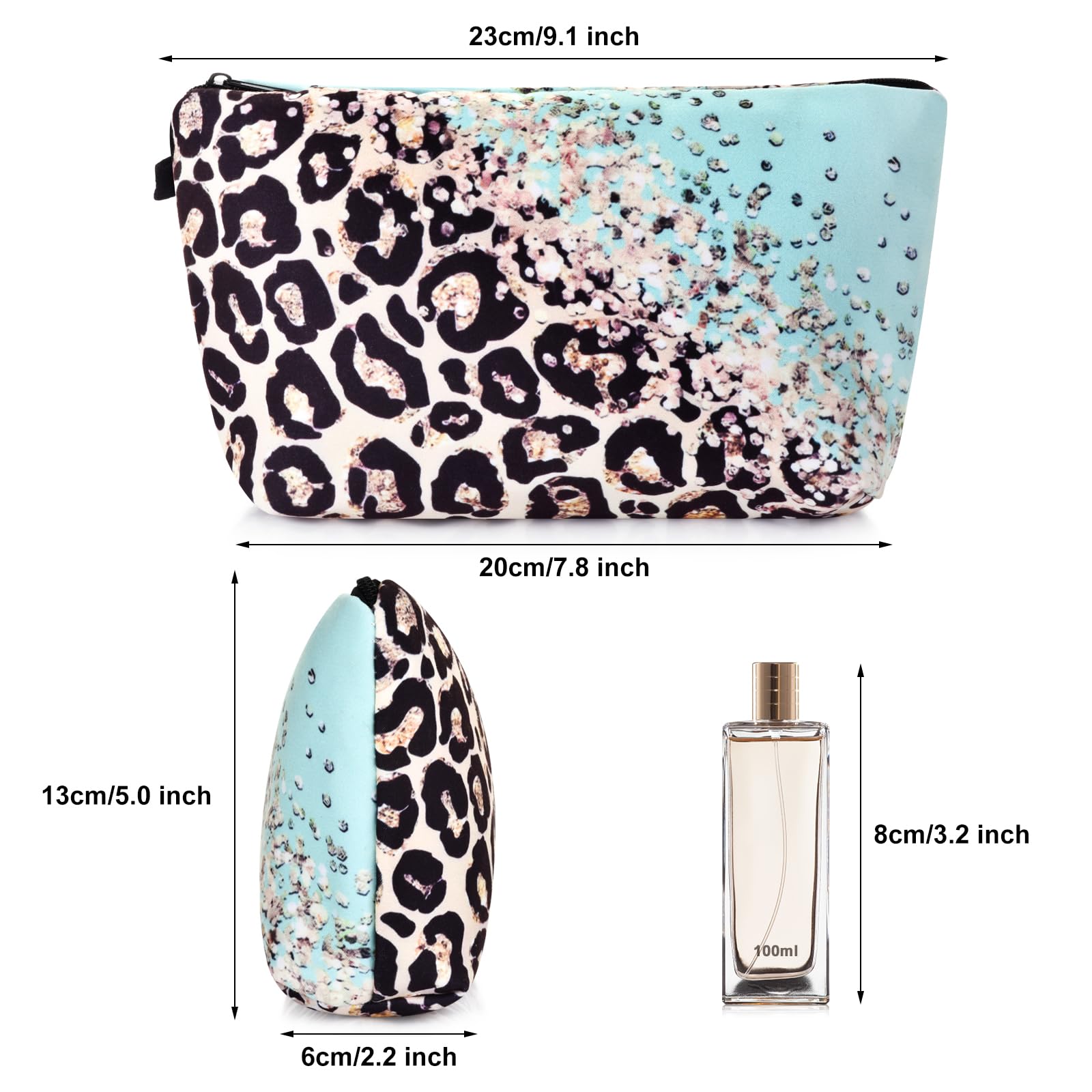 Wteehn cosmetic pouch made of polyester for durable, moisture-resistant travel organization.
