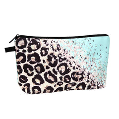 Wteehn small makeup bag in multicolor design for compact daily cosmetics.