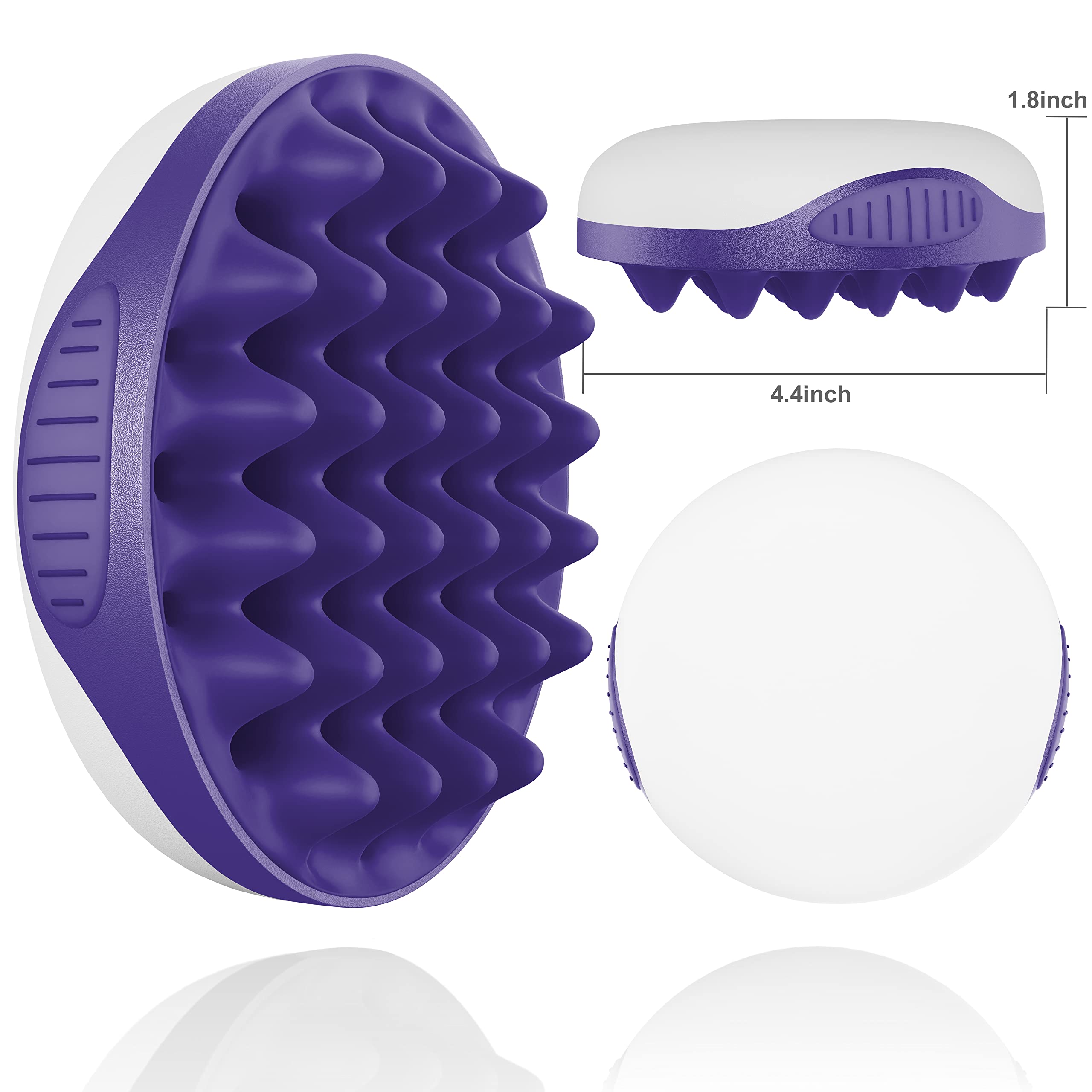 WTTORDE silicone brush flat side close-up for tame curls and smooth application.