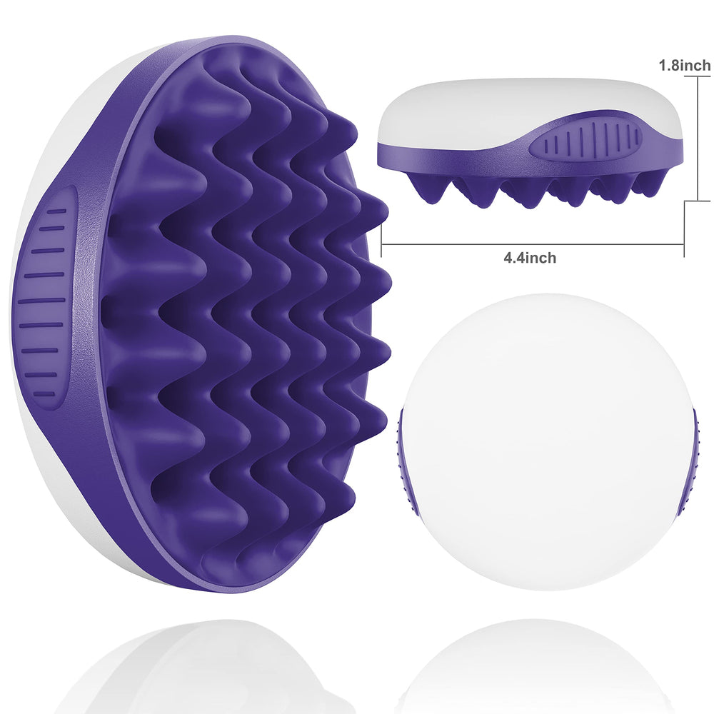 WTTORDE silicone brush flat side close-up for tame curls and smooth application.