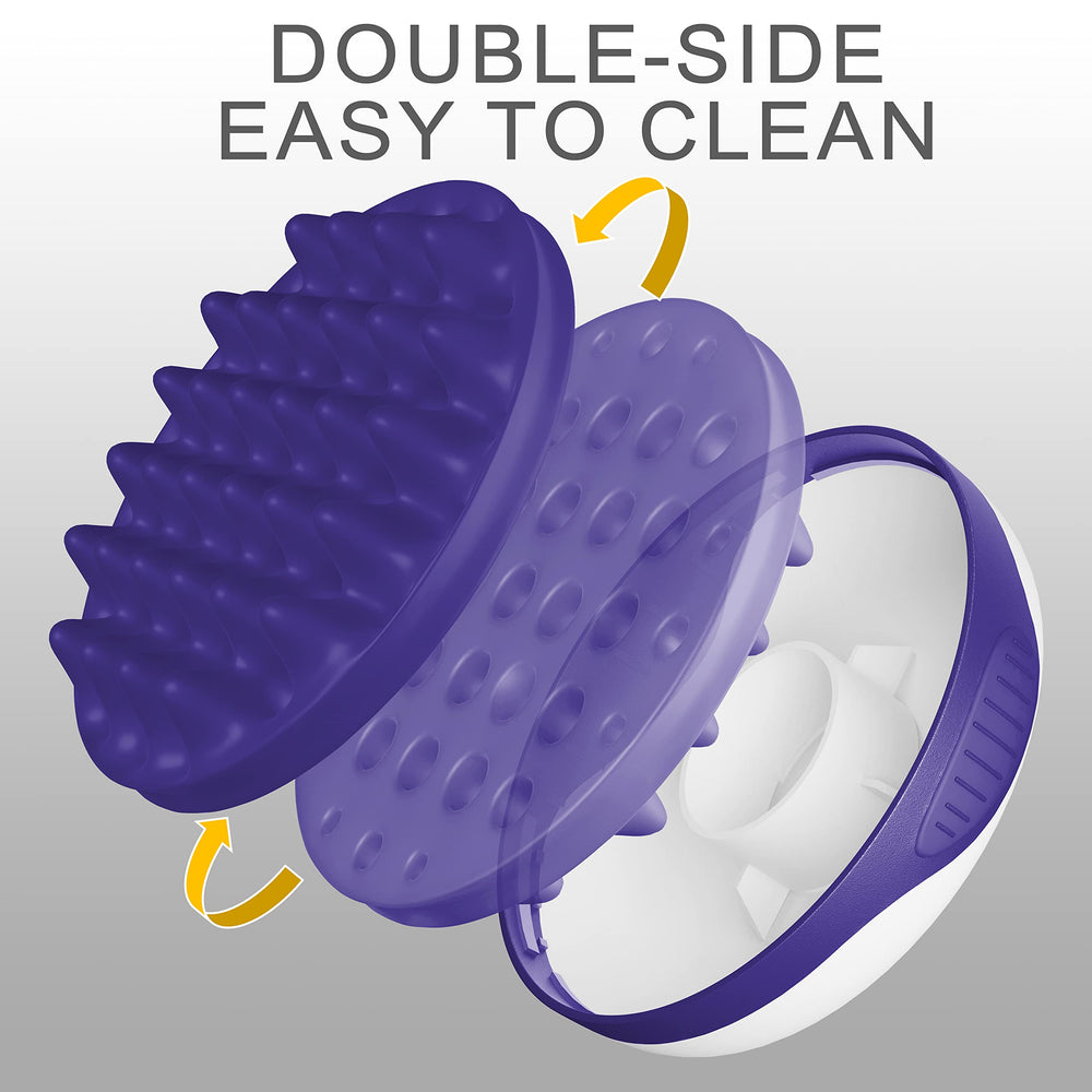 WTTORDE silicone brush in-use showing circular motion for quick styling.
