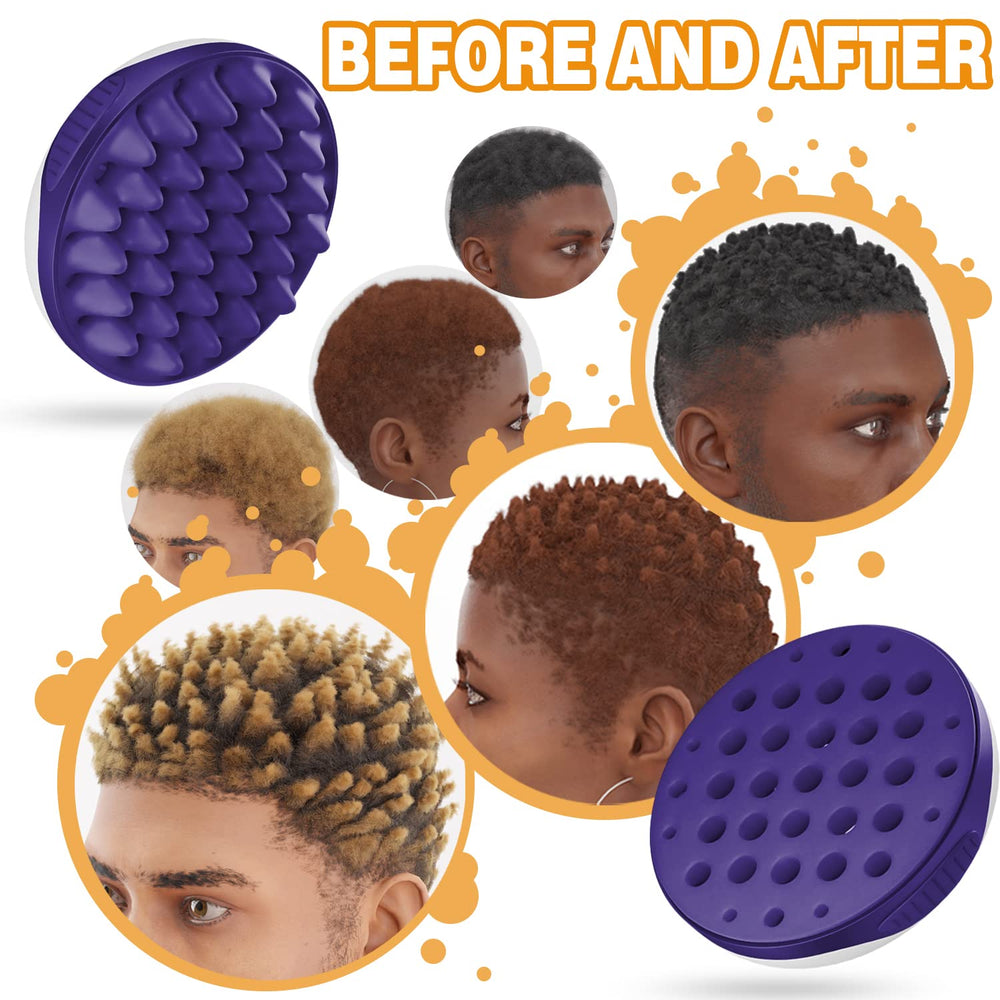 WTTORDE silicone brush wavy side close-up displaying curl-creating holes.