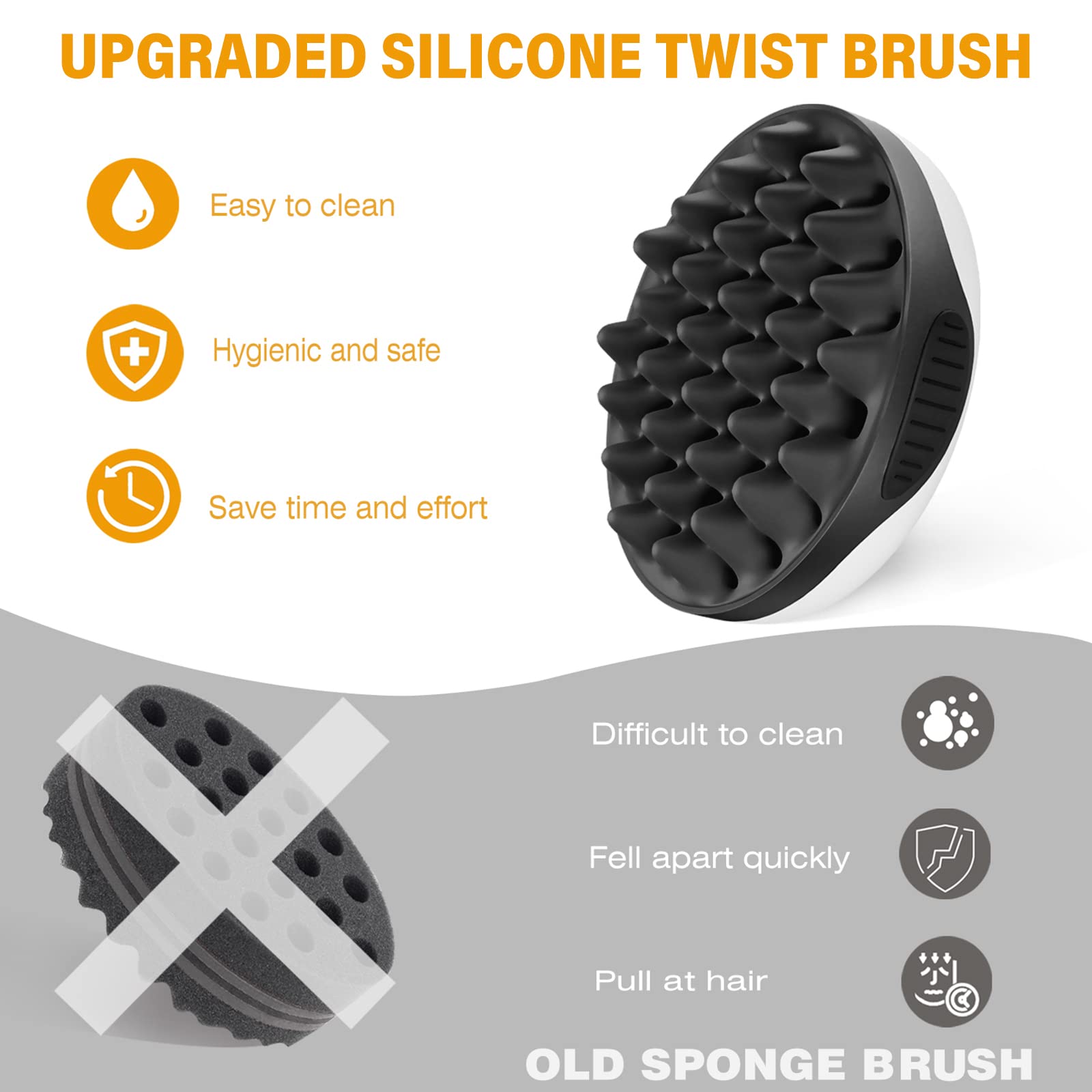 WTTORDE two-sided hair brush in gray and white provides versatile styling