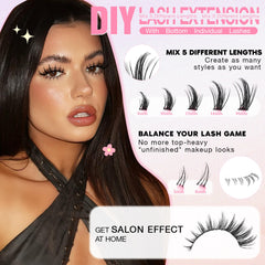 WTVANE bottom lashes 5-6mm clear-band design for balanced lash look