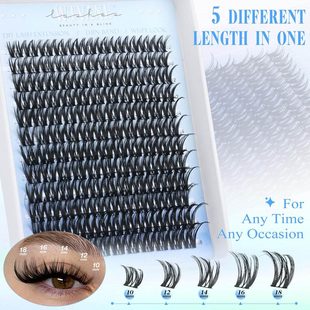 WTVANE Flora Lash Clusters bond-and-seal design simplifies application and longevity.