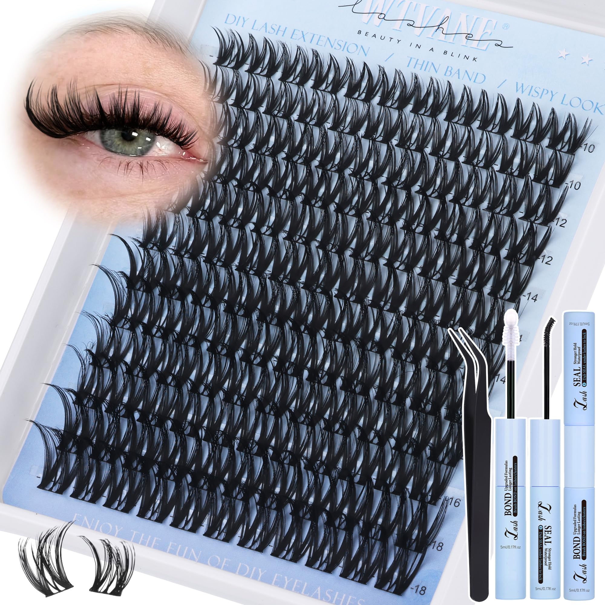 WTVANE Flora Lash Clusters manga-look lashes offer lightweight comfort for all-day wear.