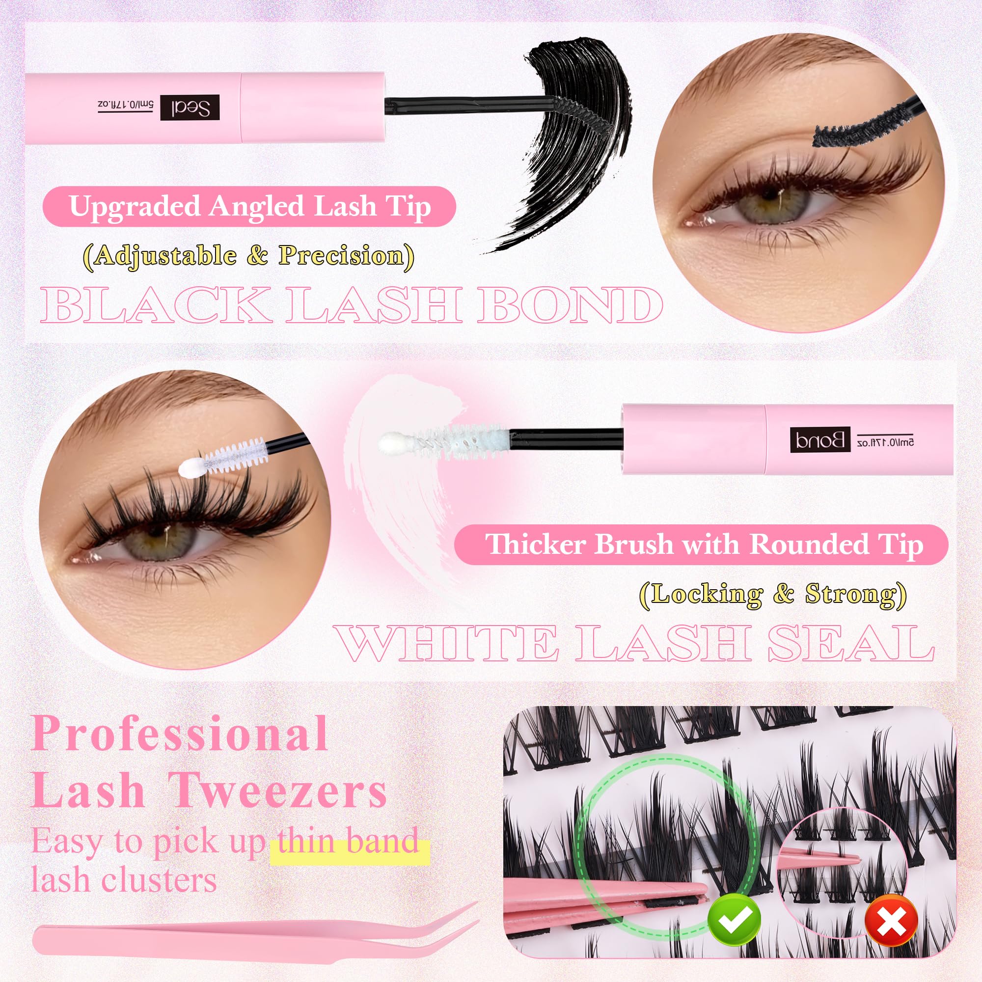 WTVANE kit contents ready-to-use display showing complete lash set