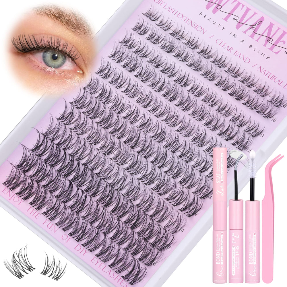 Wtvane Wispy Lash Clusters Kit Venus band closeup shows natural-looking volume