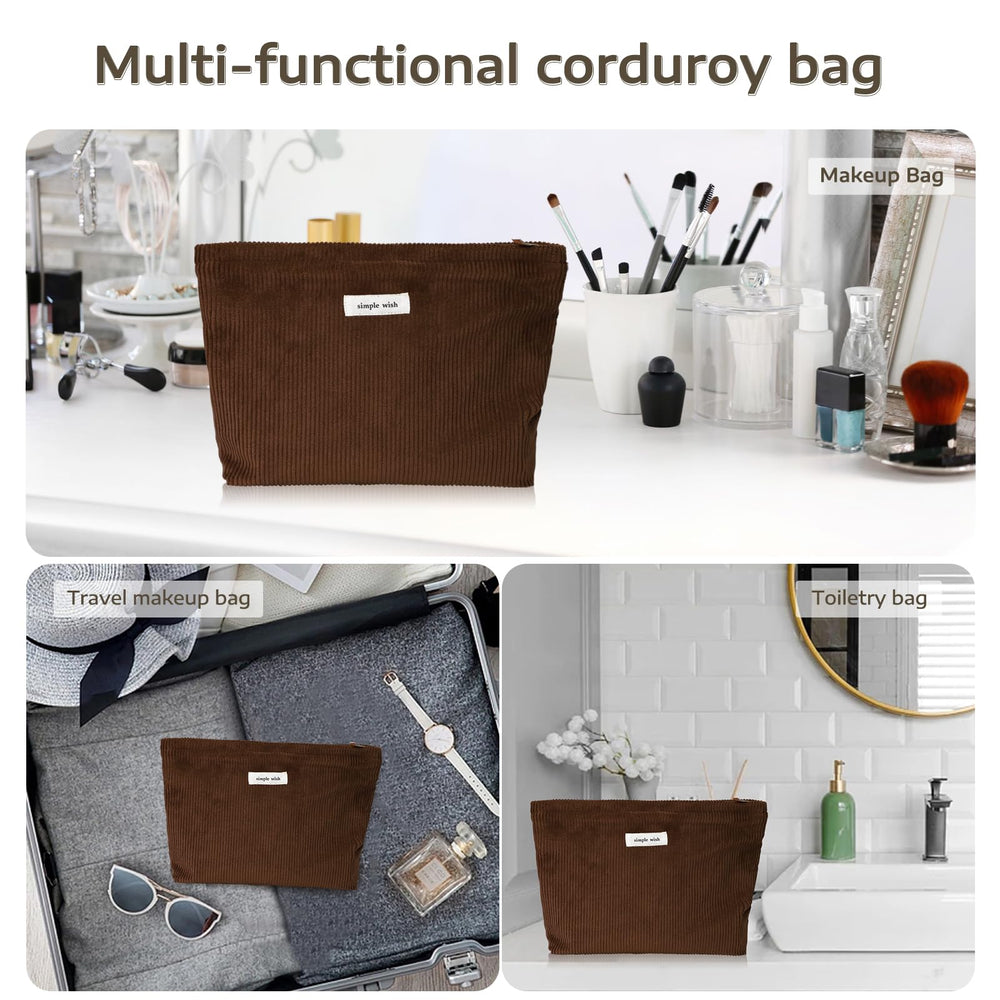 Wudygirl makeup bag complements travel gear and keeps essentials secure.