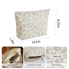 Wudygirl makeup pouch inside view highlights roomy compartments for essentials.