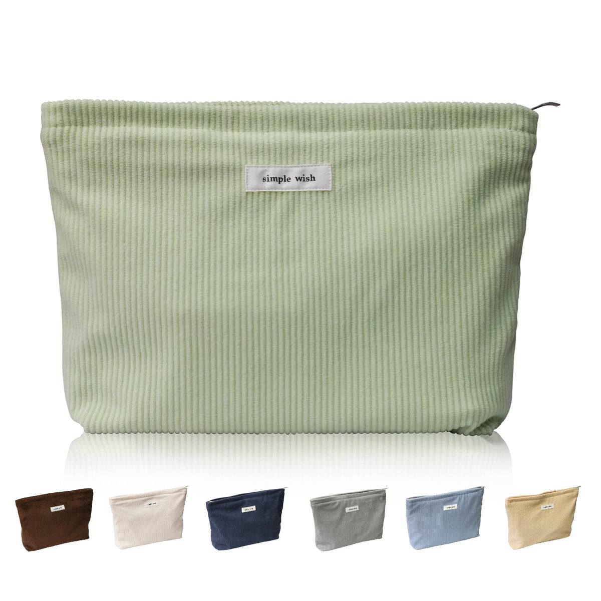 Wudygirl travel makeup bag with corduroy outer for durable luxury on the go