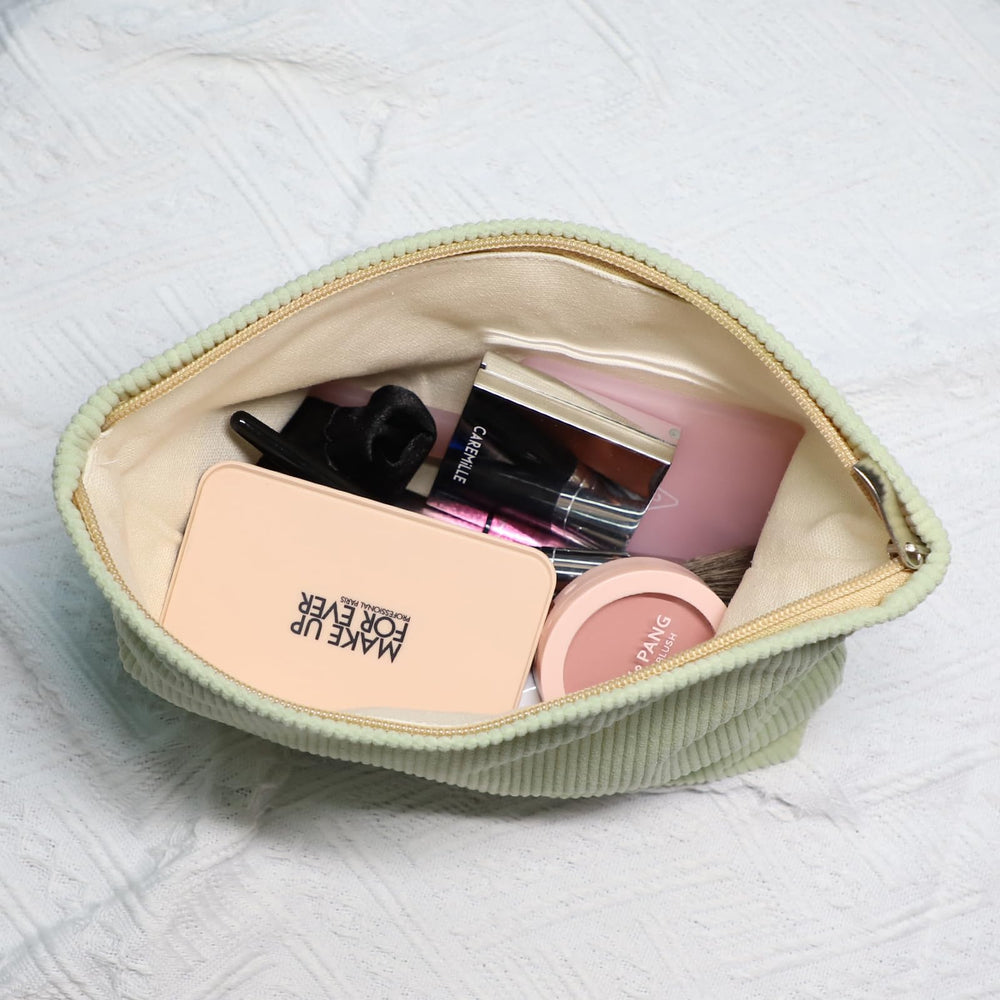 Wudygirl travel makeup bag large capacity fits full beauty kit for trips